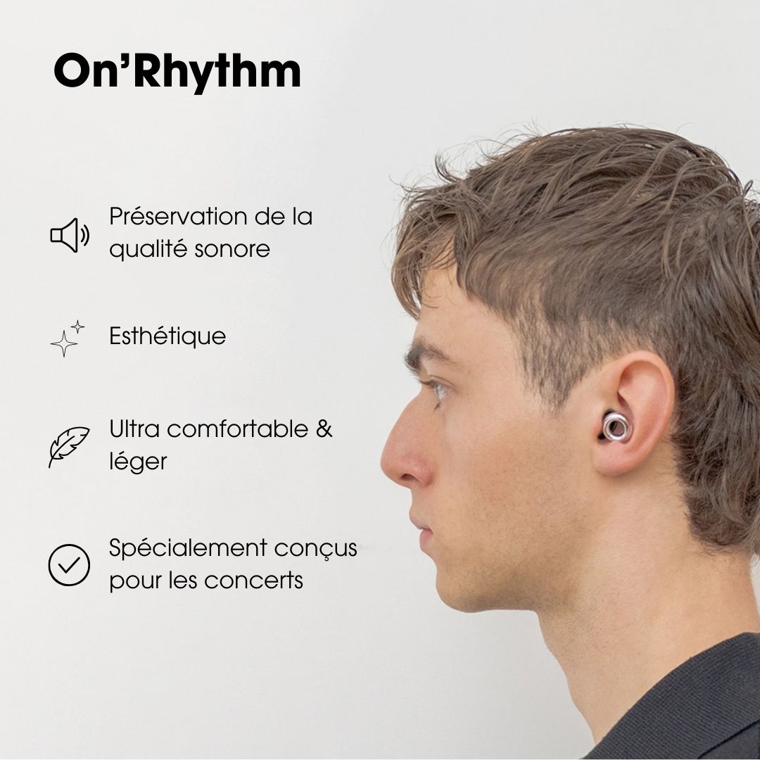 ON’RYTHM Reusable silicone ear plugs for concert and festival