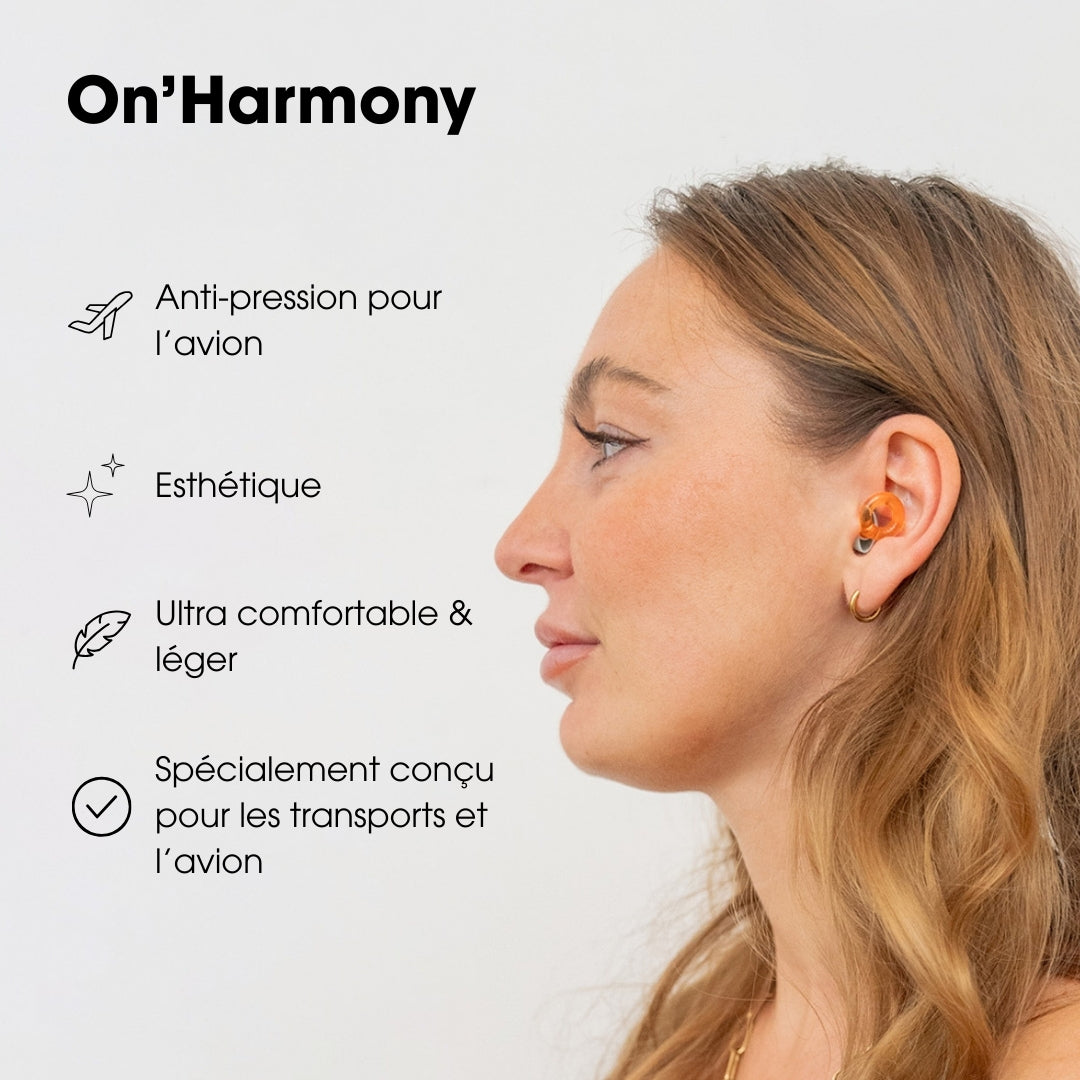 ON'HARMONY Reusable silicone ear plugs for travel