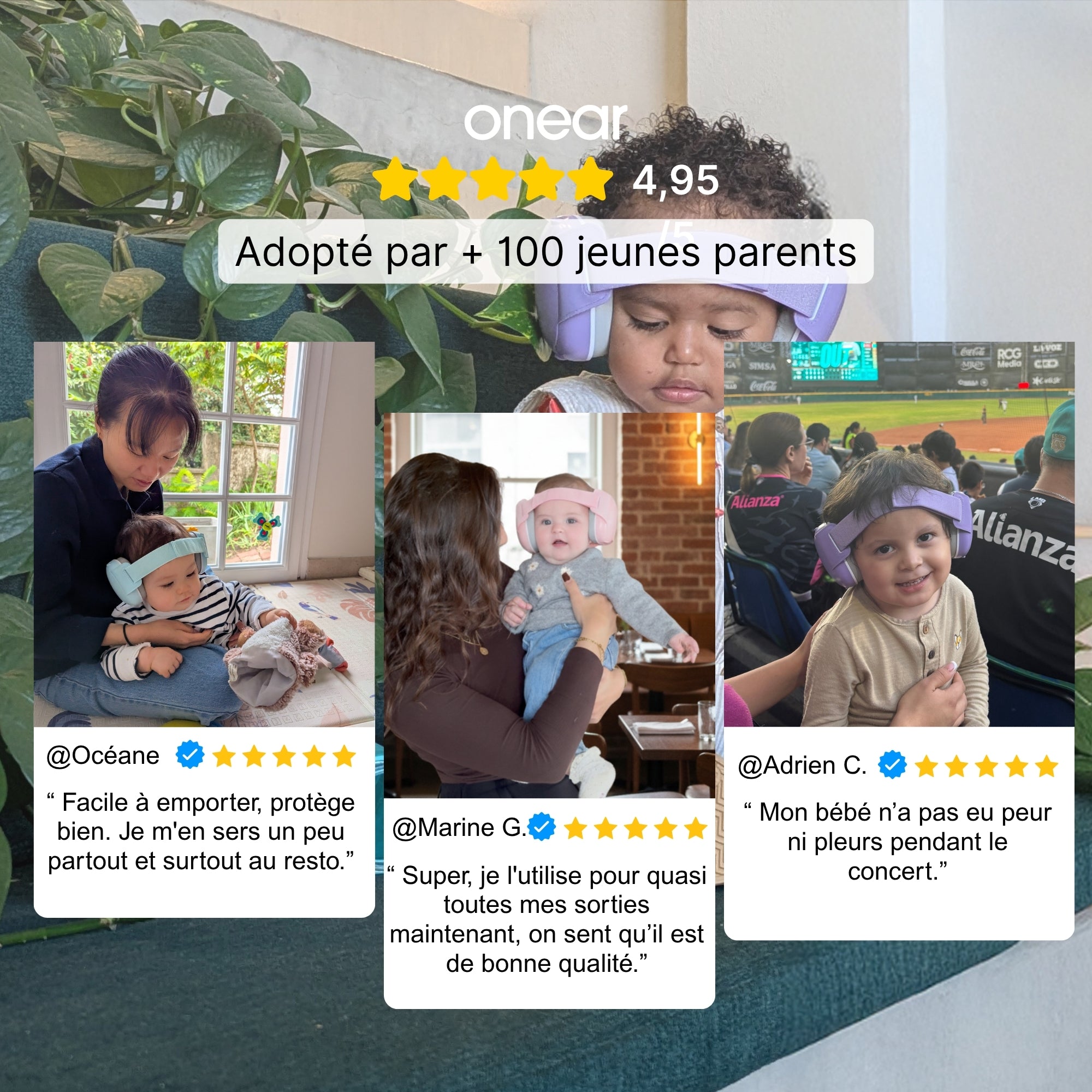 Protection anti-bruit bébé 0 - 3 ans