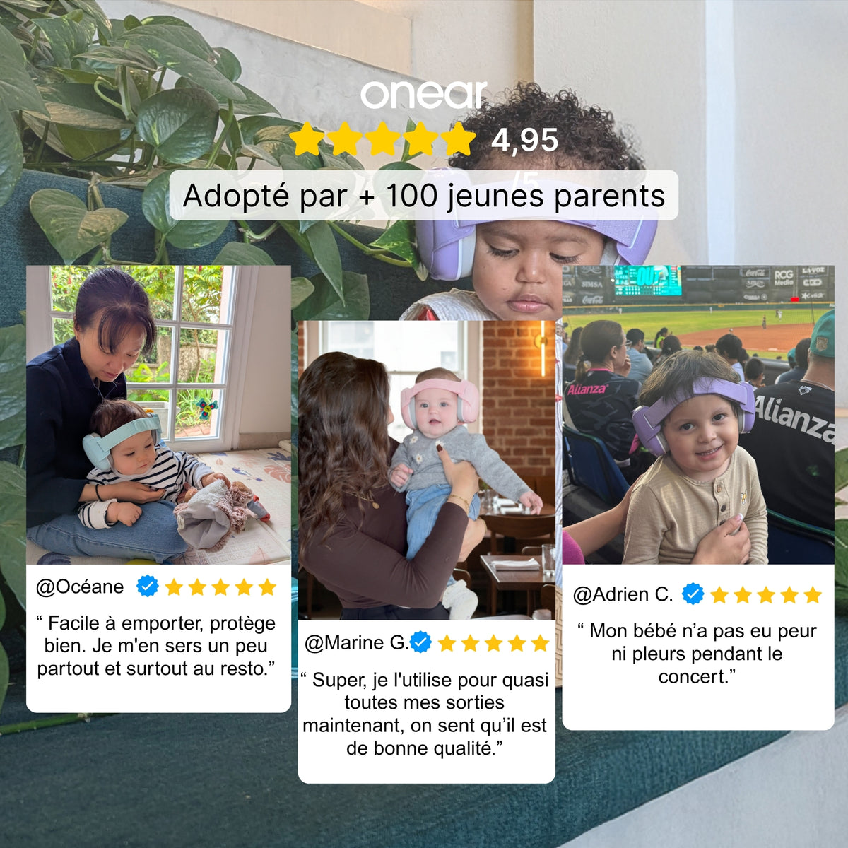 Protection anti-bruit bébé 0 - 3 ans