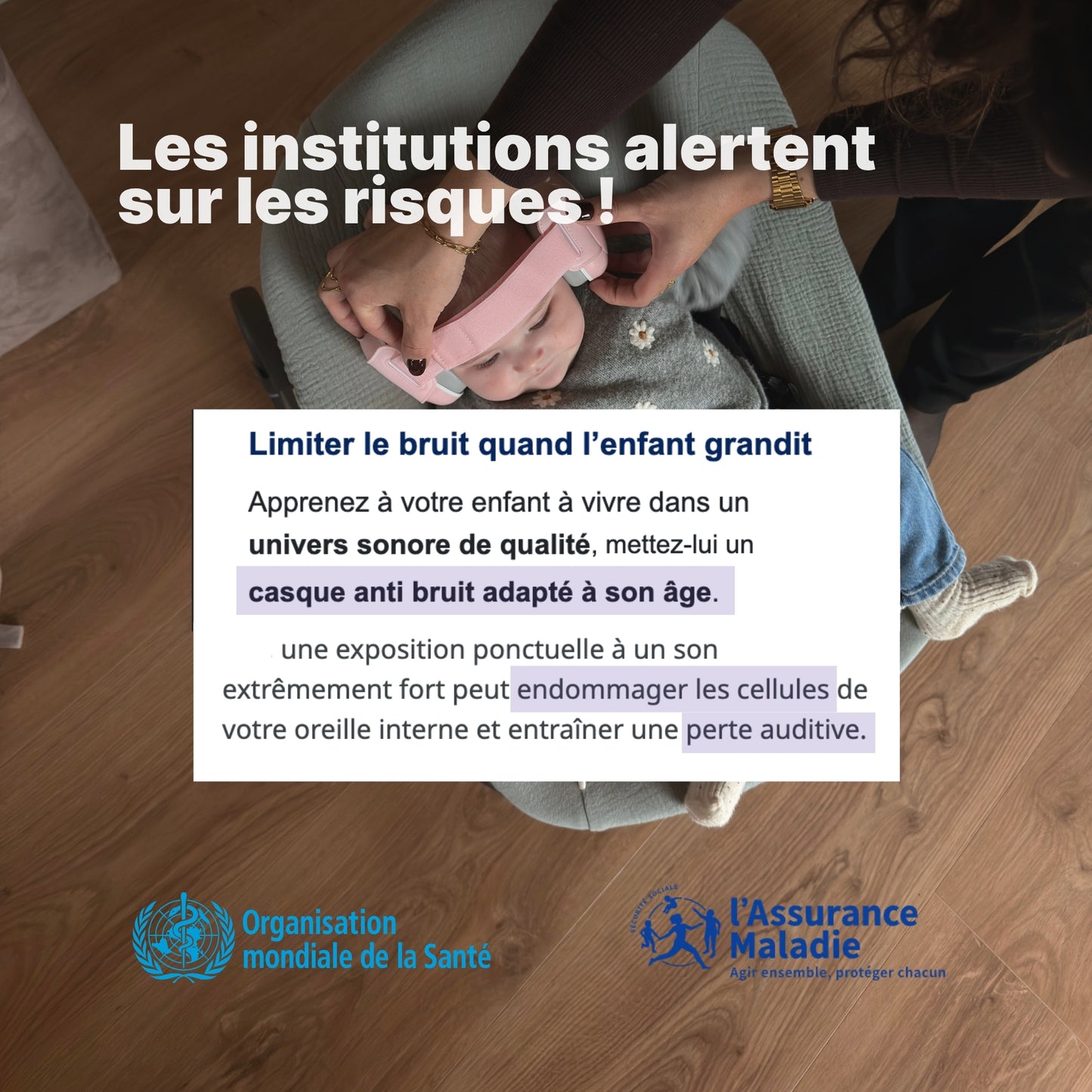 Protection anti-bruit bébé 0 - 3 ans