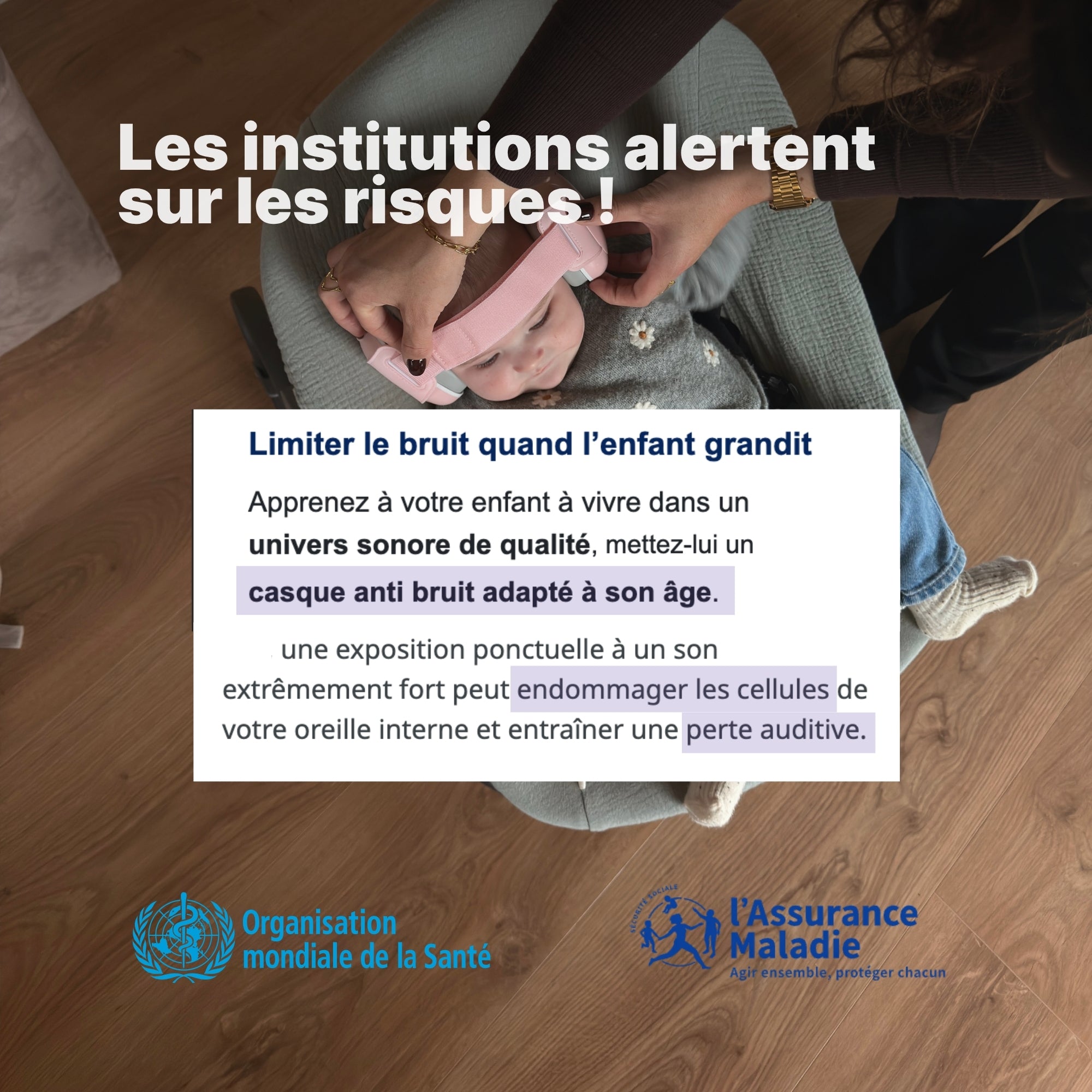 Protection anti-bruit bébé 0 - 3 ans